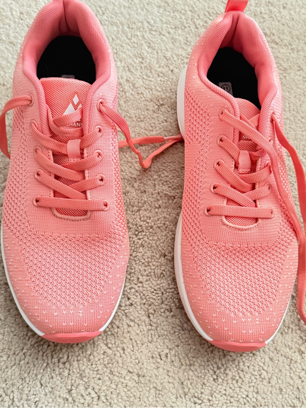 Mishansha Coral Knit Lace-Up Athletic Sneakers Gently Used